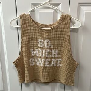 Tan Sleeveless Crop Top